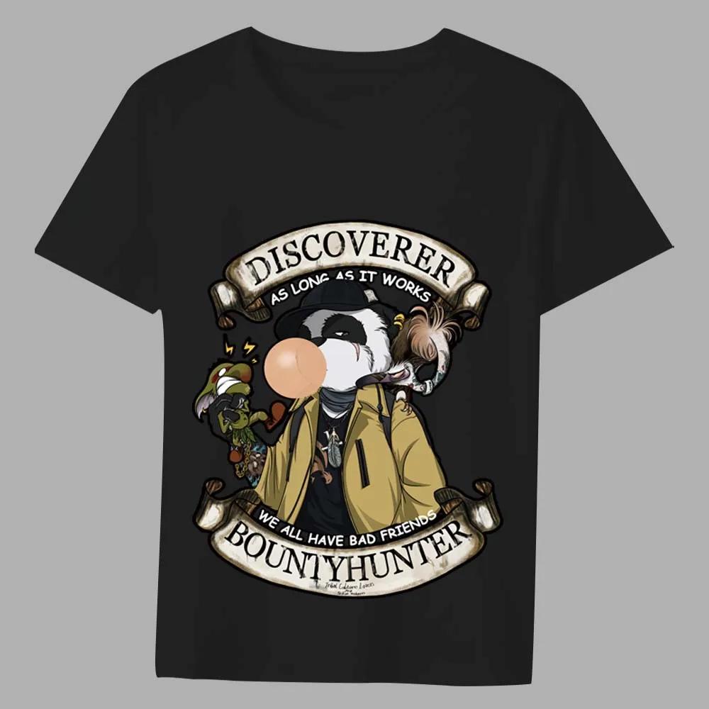 T-shirt de Verão Masculina Clássica Harajuku Street Série Estampa Anime Casual Simples Gola O Juventude Passageiro Camisa Confortável