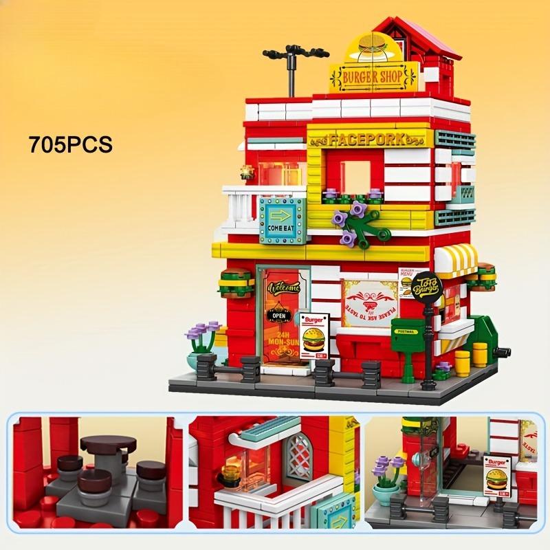 City Shop Street View Building Blocks Kit Brick Mini Blocks Construction Toys Architecture House Store Model Idea Gifts