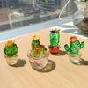 Mini Kaktus Figuren Ornamente Harz Kaktus Bonsai Dekor Skulpturen und Figuren Desktop Ornament Auto Heimdekoration