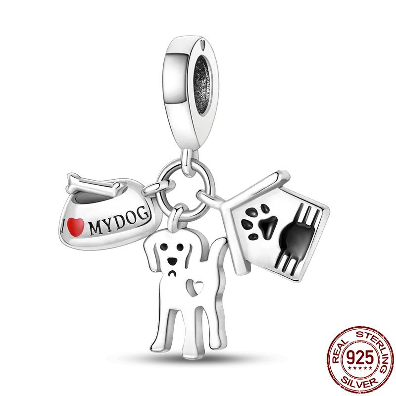 Copper Couple Lovers Sisters The Swing Pendant Charms Fit Original Bracelet Diy Bead Women Jewelry Gift