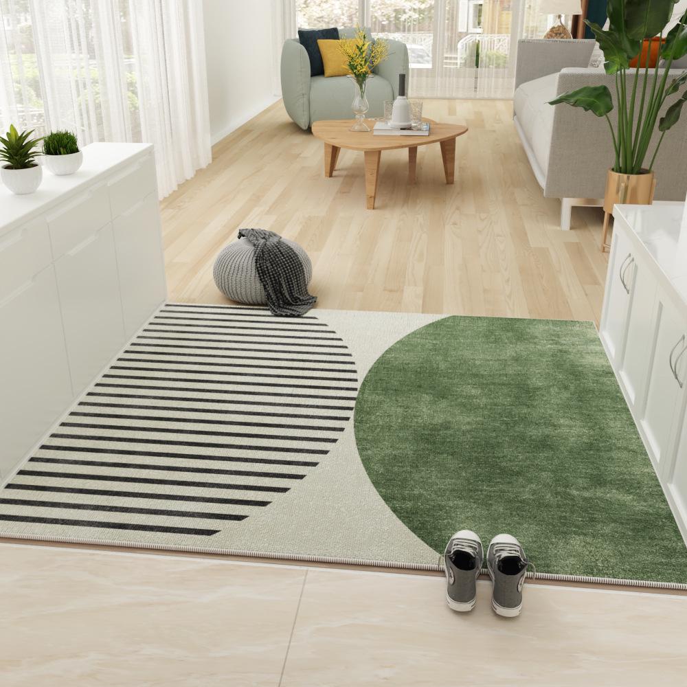 Wabi-Sabi Style Luxury Non-Slip Velvet Entrance Mat for Porch and Bedroom.