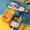 1200ml Large Capacity Lunch Box Portable Wheat Straw Bento Box Leak-proof Food Storage Container for Kids Back To School Camping