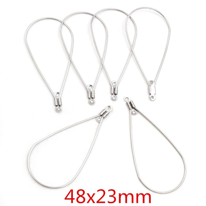 

30pcs/lot Geometric Shape Never Fade Stainless Steel DIY Drop Connector Findings Clasps Hooks Jewelry Making Accessories