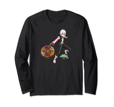 Camiseta de Manga Comprida Beyblade Burst Sparking Kurenai Shu & World Spriggan
