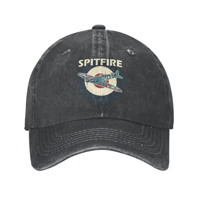 Cotton RAF Spitfire Aircraft Roundel WW War Plane Baseball Cap Personalized Adult Supermarine Airplane Dad Hat Outdoor