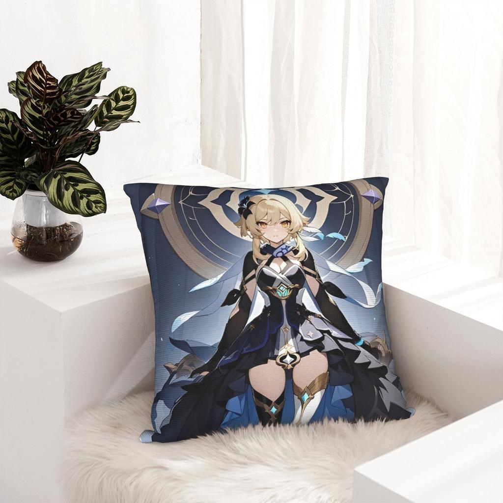 genshin impact game Pillow Cover Merchandise Printing Cushion Cover Decor Throw Pillow Case Cover Home Multi Size