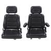 Excavator Seat 3 Level Adjustable Headrest Wear Resistant Black Comfortable PVC Leather  Tractor Seat for Backhoe