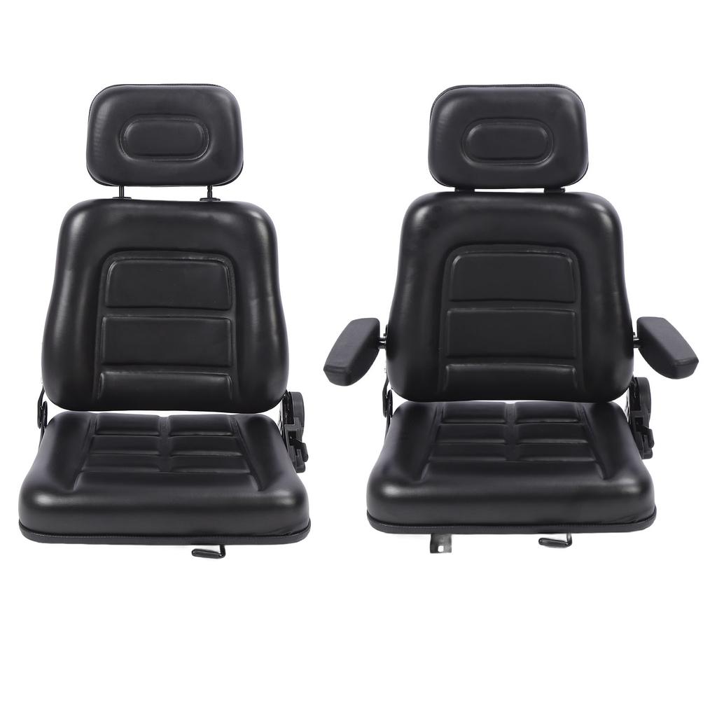 Excavator Seat 3 Level Adjustable Headrest Wear Resistant Black Comfortable PVC Leather  Tractor Seat for Backhoe