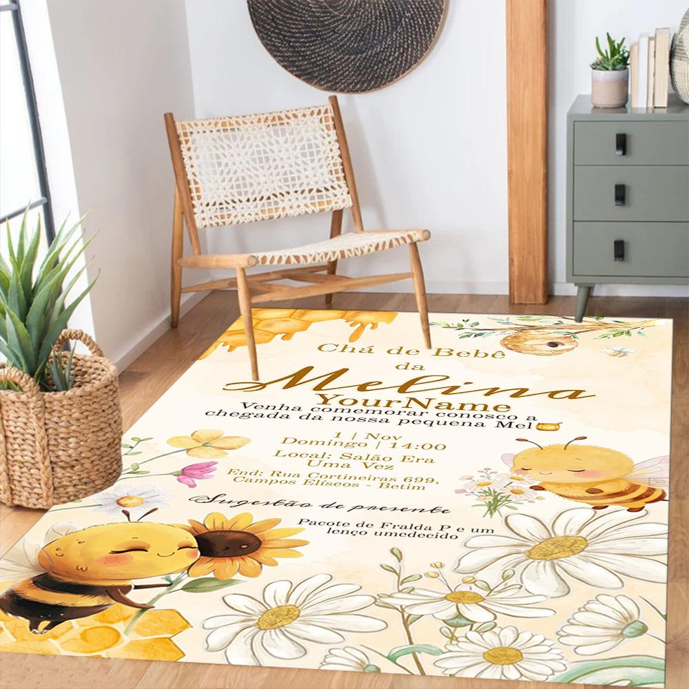 Biene Maja Personalized Name Carpet Design for Decorate room Outdoor Dormitory Dining Room Antislip Carpet Decorate Offices Perfect Gift for Women/Men