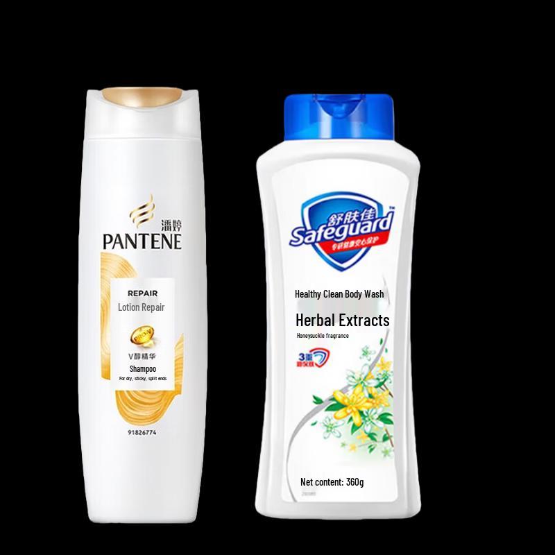 Pantene Repair Shampoo & Safeguard Body Wash Bundle