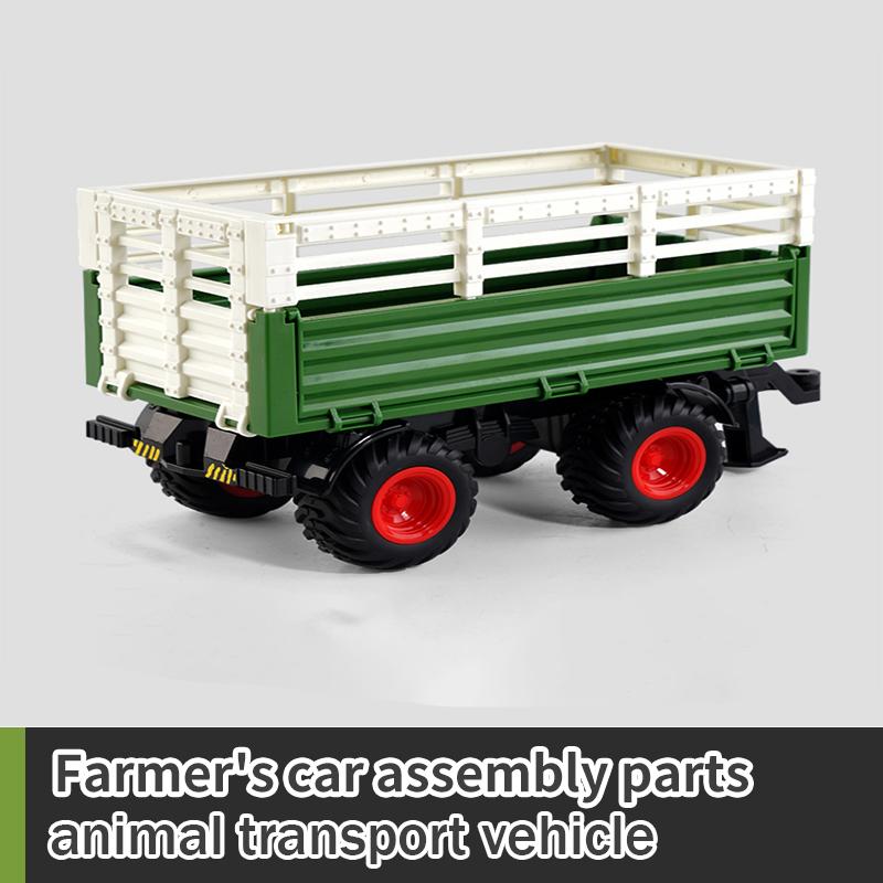 RC Farm Car Tractors Trailer 2.4G Rádio Controlado Carros Simulador de Fazenda Caminhão Miniatura Fazendeiro Animal Modelo Brinquedos Crianças Menino