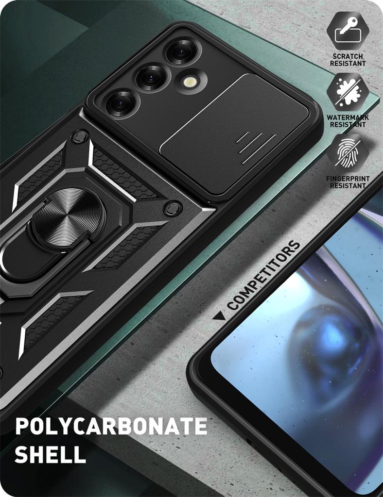 Pouzdro pro Samsung Galaxy M35 6,6" s vysouvacím krytem a krytem pro Samsung Galaxy M35 5G SM-M356B s kroužkem a stojánkem