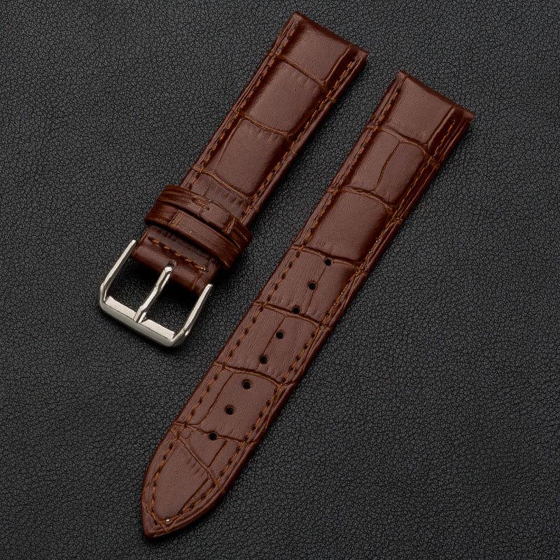 Uhrenarmband aus Kalbsleder mit Bambusstruktur und Dornschließe für Damen und Herren