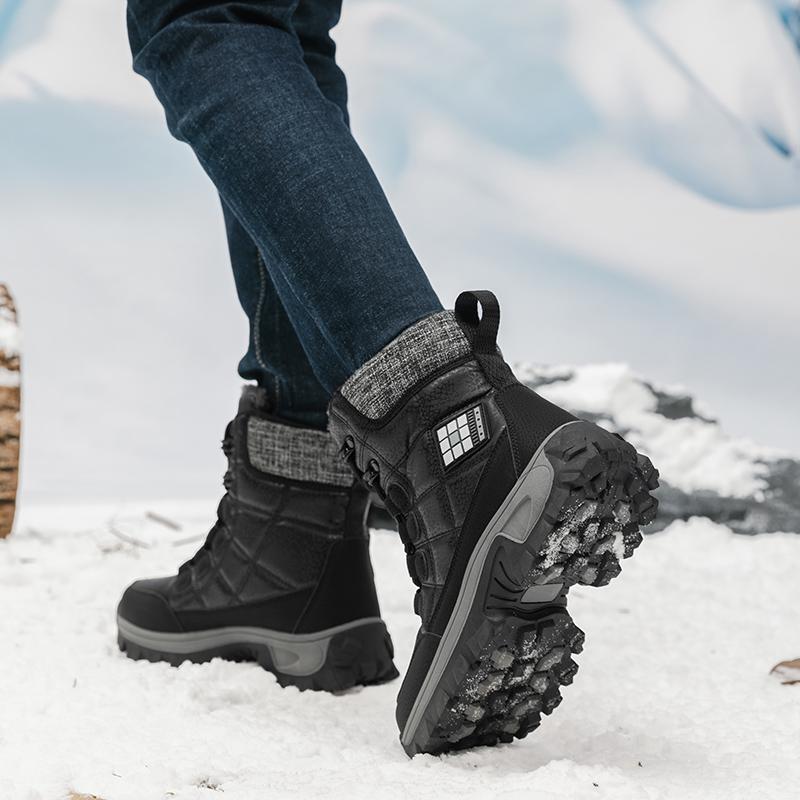 36-46 Unisex Winter Boots Retro Combat Boots Anti Slip Outdoor Boots High-top Non-slip Waterproof Wear-resistant Snow Boots Winter Boots