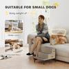 Dog Stairs with Storage, Non-Slip Cover, Pet Steps for Small Dogs & Older Cats, for Sofa, High Bed, Oak Tone