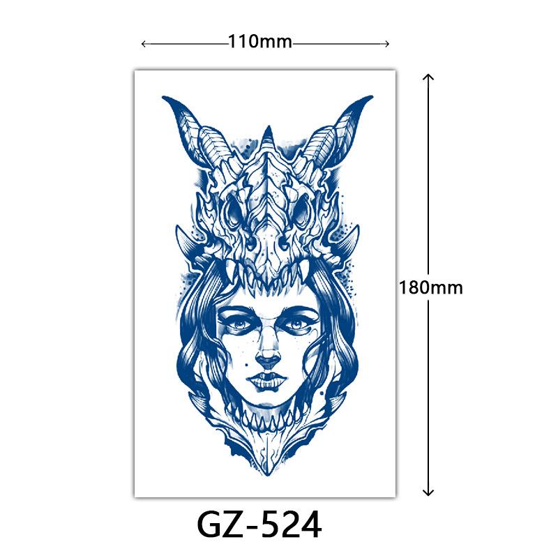 Juice Tattoo Stickers, Herbal Tattoo Stickers, Semi-Permanent English Letter Tattoo Stickers Tattoo