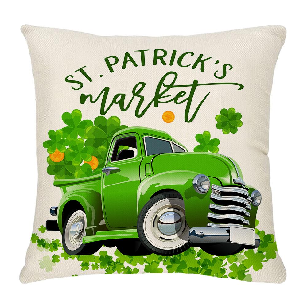 St. Patrick's Day Throw Pillows National Day Sofa Cushion Covers Linen Throw Pillows