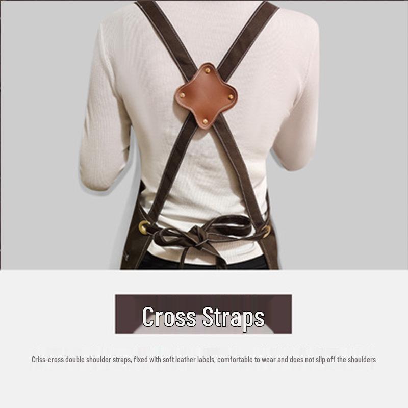 Custom Logo Canvas Apron for Art Students and Coffee Shop Staff