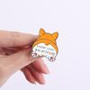 Kurze Beine Große Haltung Emaille-Pins Cartoon Corgi Po Welpe Brosche Anstecknadeln Niedliches Tier Hund Schmuck Geschenk für Freunde