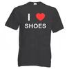 I Love Heart Shoes Quality Cotton T Shirt Vintage Fashion Stretched Versatile Breathable Top For Everyday Wear Graphic