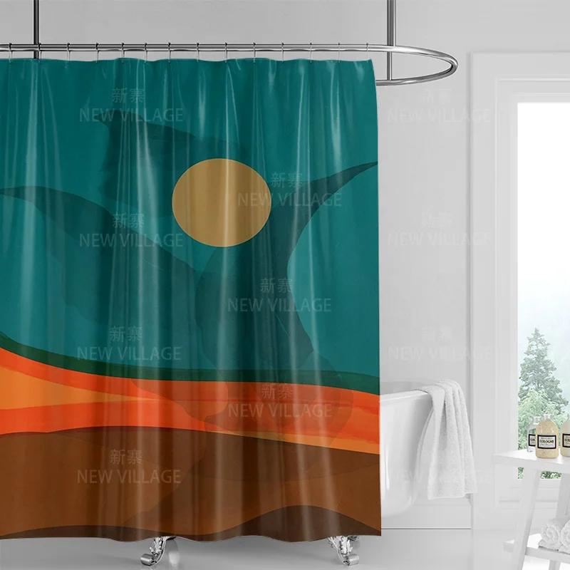 Abstrakcyjna Zasłona Prysznicowa z Graffiti Można Prać w Pralce Odporna na Wycieranie Nordycka Dekoracyjna Zasłona Prysznicowa do Rodzinnej Łazienki 180x200