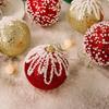 3Pcs/Set Shiny Christmas Ball 8CM Xmas Ornament Ball Durable Christmas Tree Balls  Home