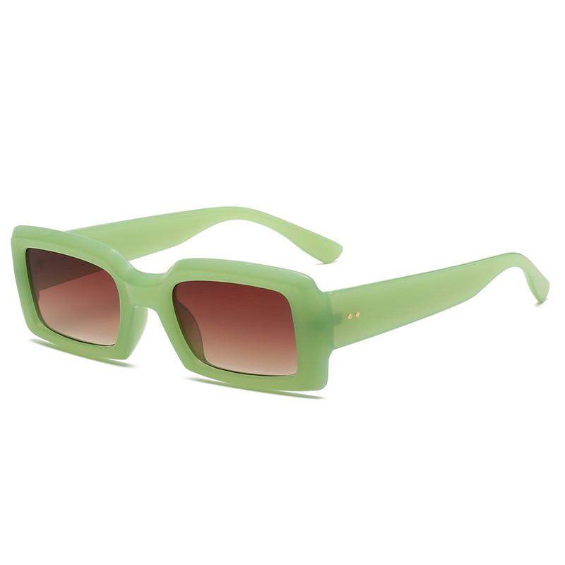 Retro Tortoise Shell Rectangle Sunglasses, Y2K Fashion UV Protection Shades for Women, Trendy Street Style Sun Glasses