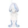 White and Blue Long Full Wig for and Comiket School and Cultural Includes Wig Net and Cosplay Accessories Wig, Heat-Resistant, Games, Cosplay,