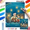 Pinocchio and Geppetto Digital Oil Painting Art Kit DIY Handmade Home Decoration Gift