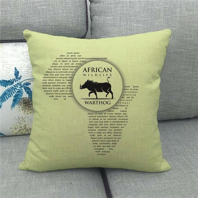 African continent thumbnail Digital printing short plush pillow covers for car sofa office cushion cover home goods 60x60cm