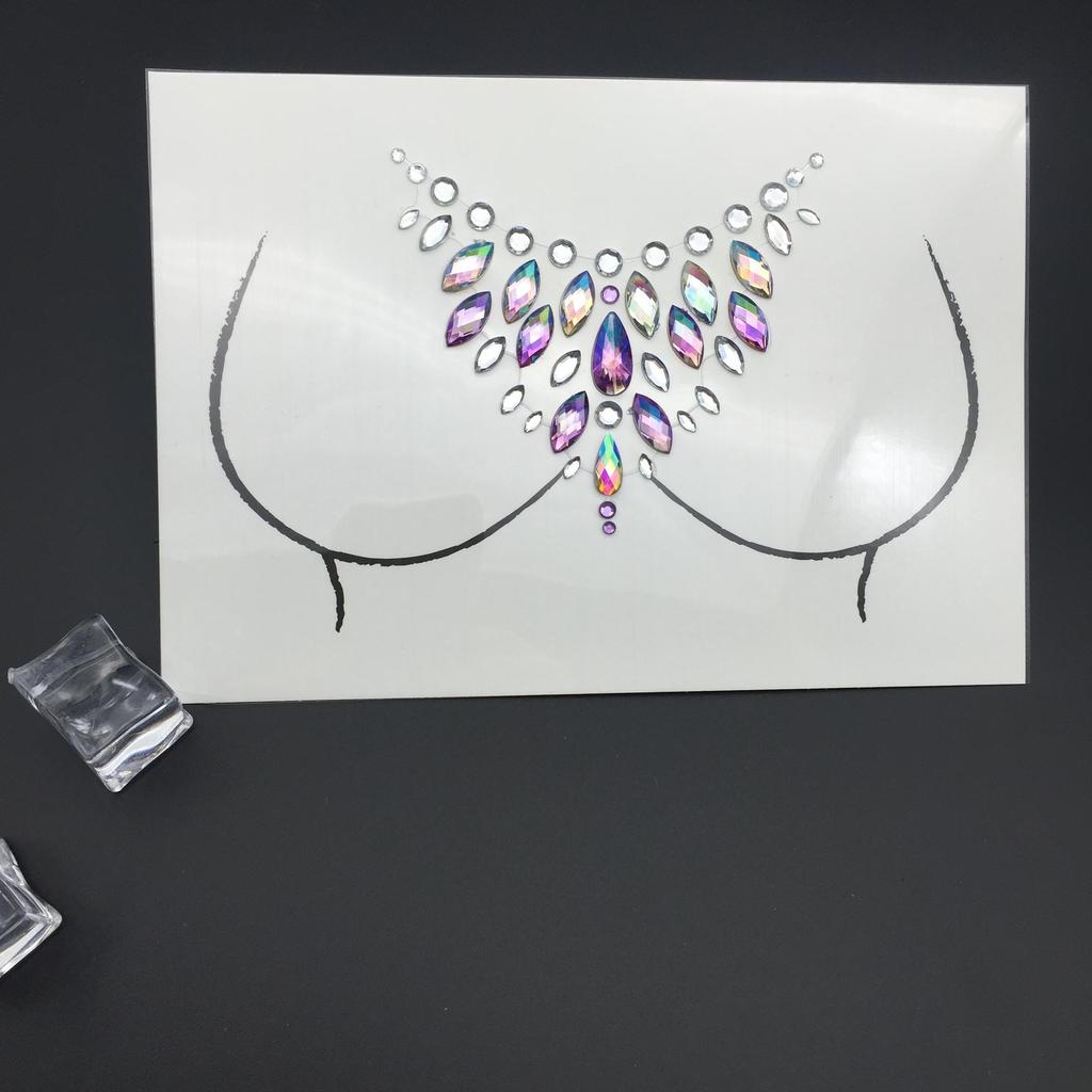 High-Quality Rhinestone Tattoo Stickers for Face and Nipple 