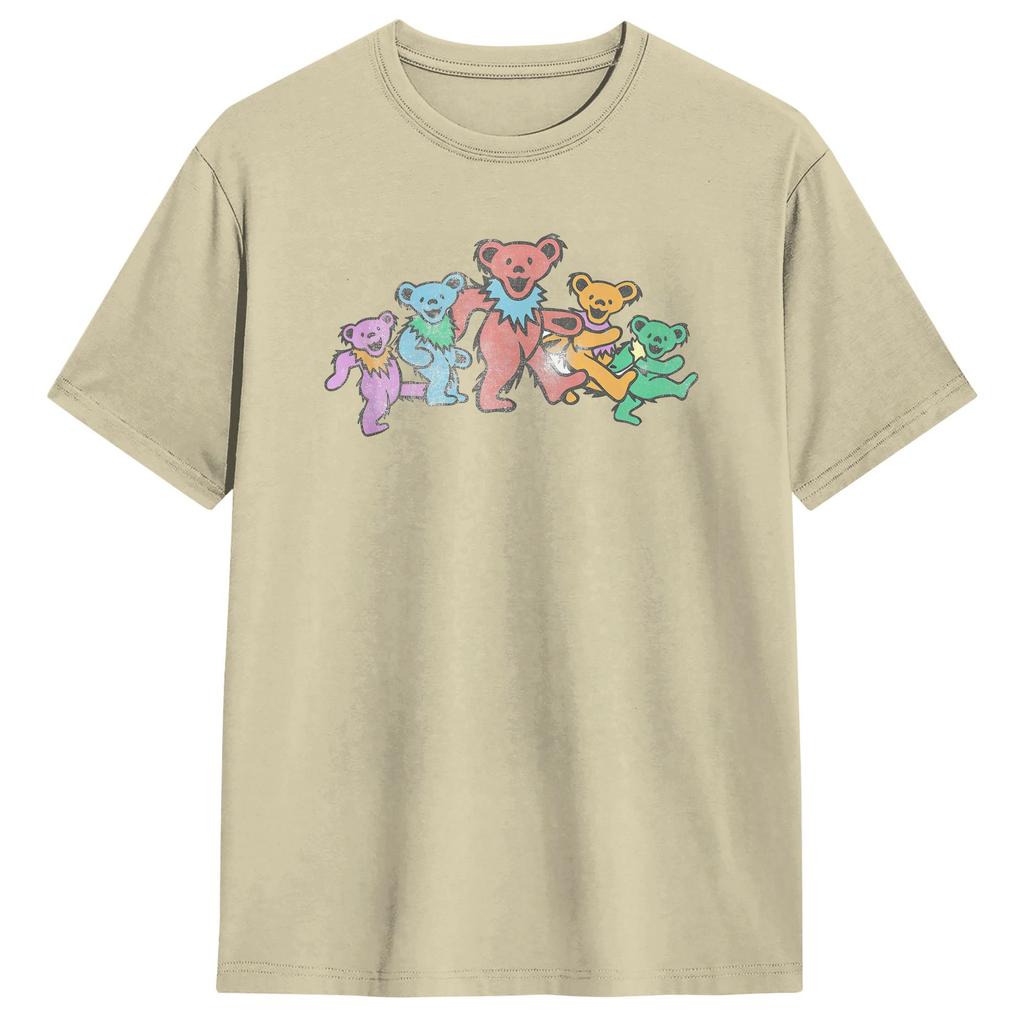 Gratefuls Deads Vintage Dancing Bears Band T Shirts Cotton Top Tees Summer Short Sleeve T Shirt ONeck Harajuku Casual Tshirt