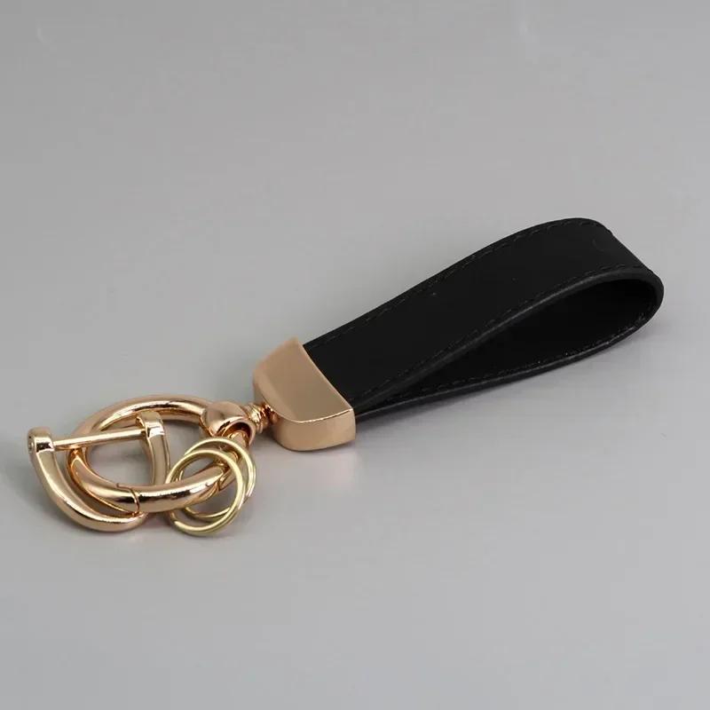 Laser Custom Logo Suede Leather Keychain for Men and Women Retro Vintage Personalized Company Name Keyring Engrave Car Key Chain