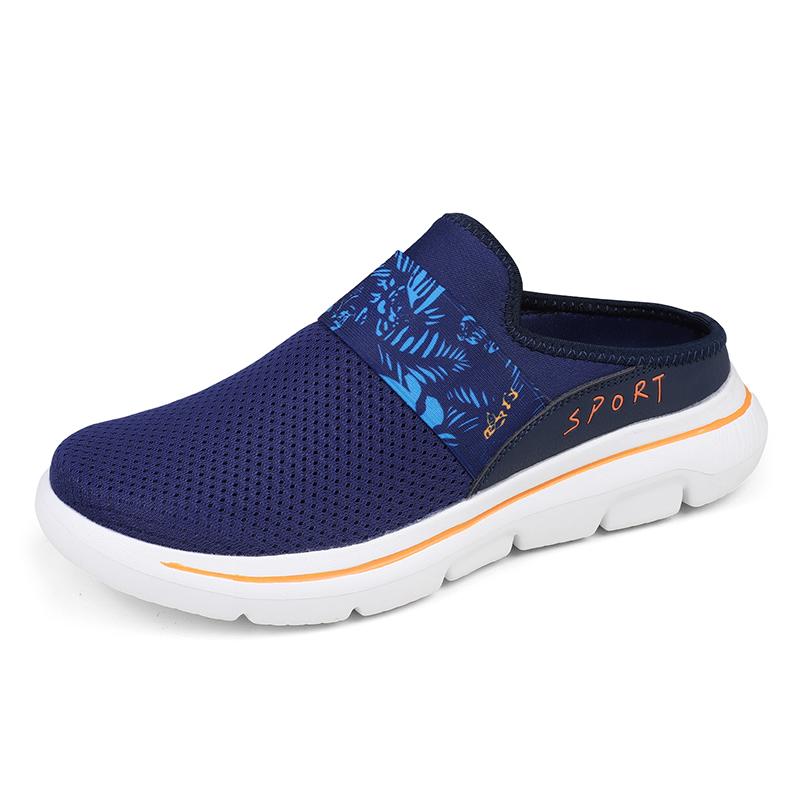 Men Slippers Summer Breathable Home Indoor Slippers Men Thick Bottom Slides Fashion Couple Walking Shoes Large Size 35-46