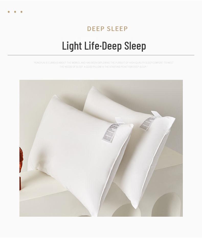 All-Cotton High-Elastic Neck Support Pillow for Hotels and Homes