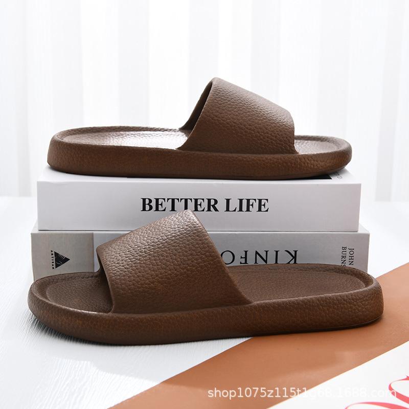 

Летние новые женские однословные комнатные нескользящие тапочки для ванной однотонные двойного ношения повседневные тапочки на мягкой подошве для 40-41 коричневый