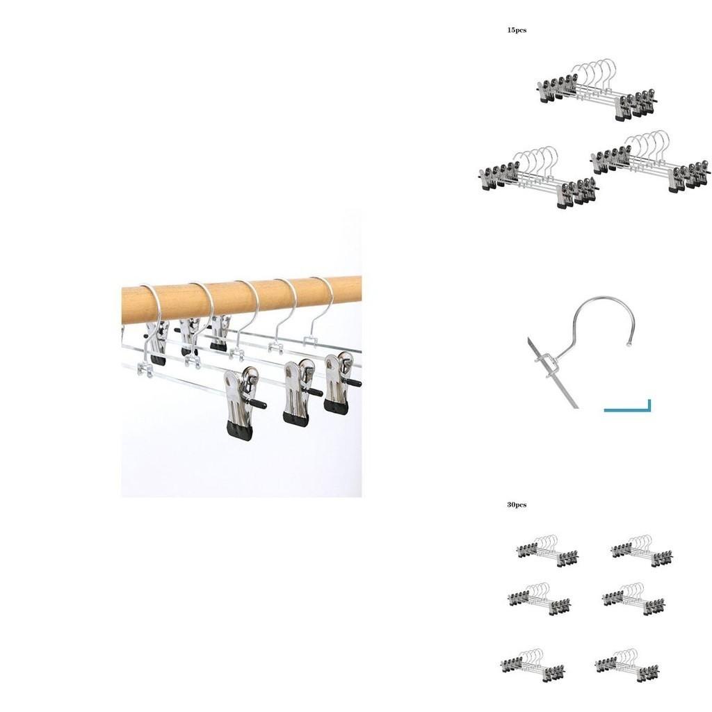 Durable Metal Clip Coat Hangers For Closet Organization With Non-slip Racks For Pants