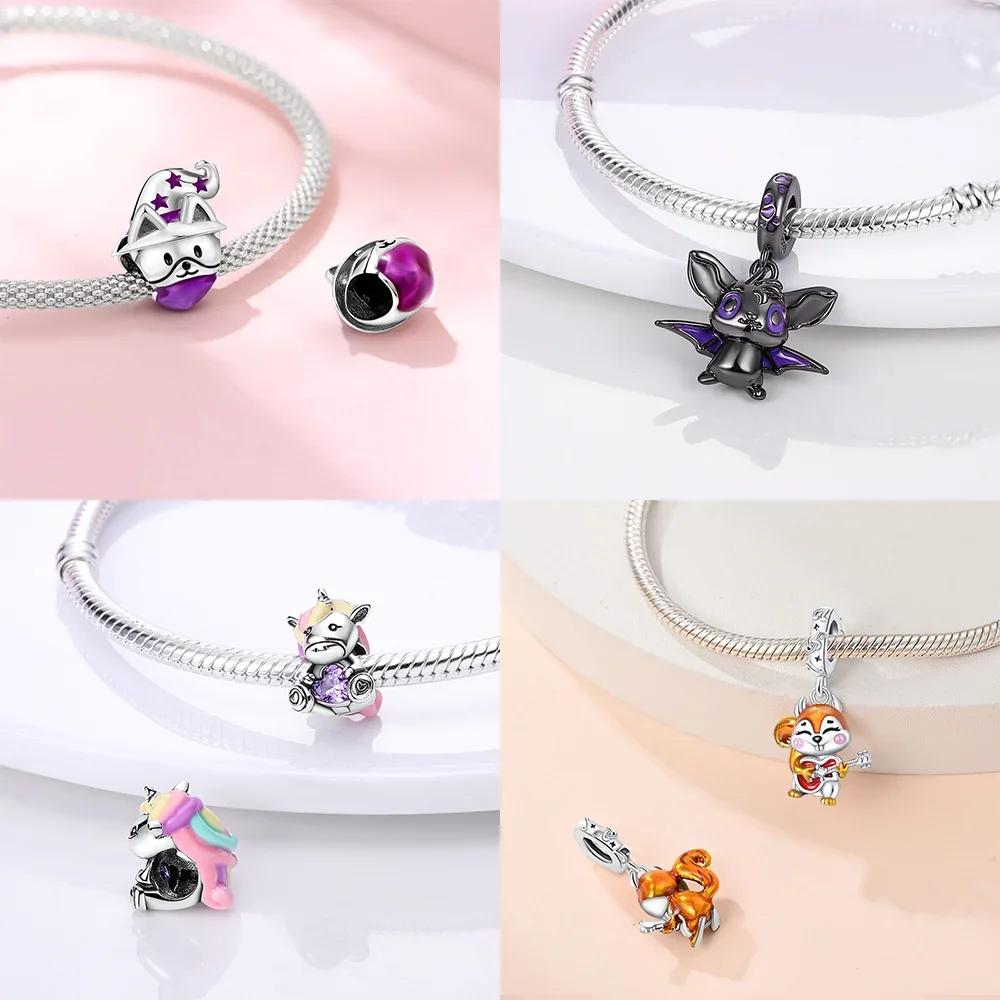 Copper Animal Elephant Lion Monkey Deer Pendant Fit Charm Original Bracelet Diy Fine Jewelry Making For Women