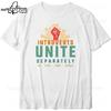 D Introverts Unite Seperately Printed Cotton Tshirt Introvert Fashion Unisex Tops Unisex Shirts Ropa Hombre Funny Tshirt
