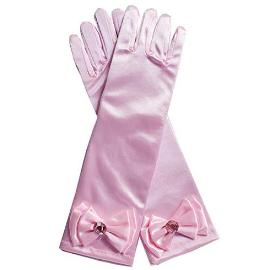 Prinzessin Kinder 120cm [MANAMANA] Kinderkleid, Kleid, Tiara, Stab, Handschuhe, 4-teiliges Kostüm, Rosa, Mädchen, 120,