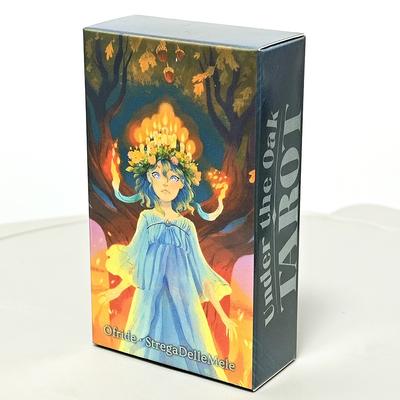 10,3 x 6 cm, Tarotkarte „Under The Oak“, narratives Tarotdeck, mischt Reales und Unreales, Fakt und Fiktion, 78 Karten