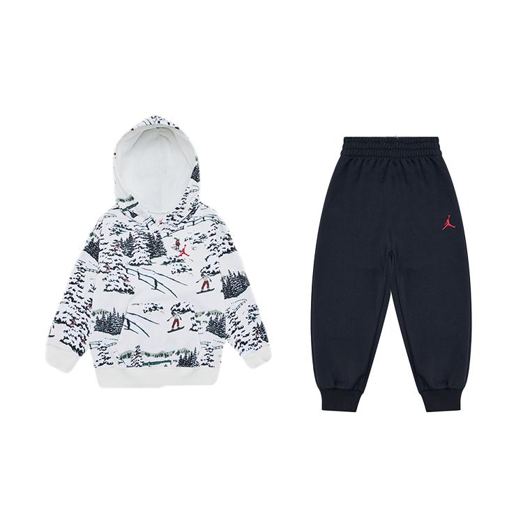 

Jordan Brooklyn Fleece Casual Sports Suit Fashion Comfortable Soft Skin-Friendly Fleece 2-Piece Set Kids suits IQ2921-133 3T