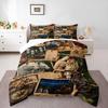 3 Piece Bedding Set 1 Duvet Cover 2 Pillowcases - Princess Mononoke Scrapbook Forest Collage Art - Decor