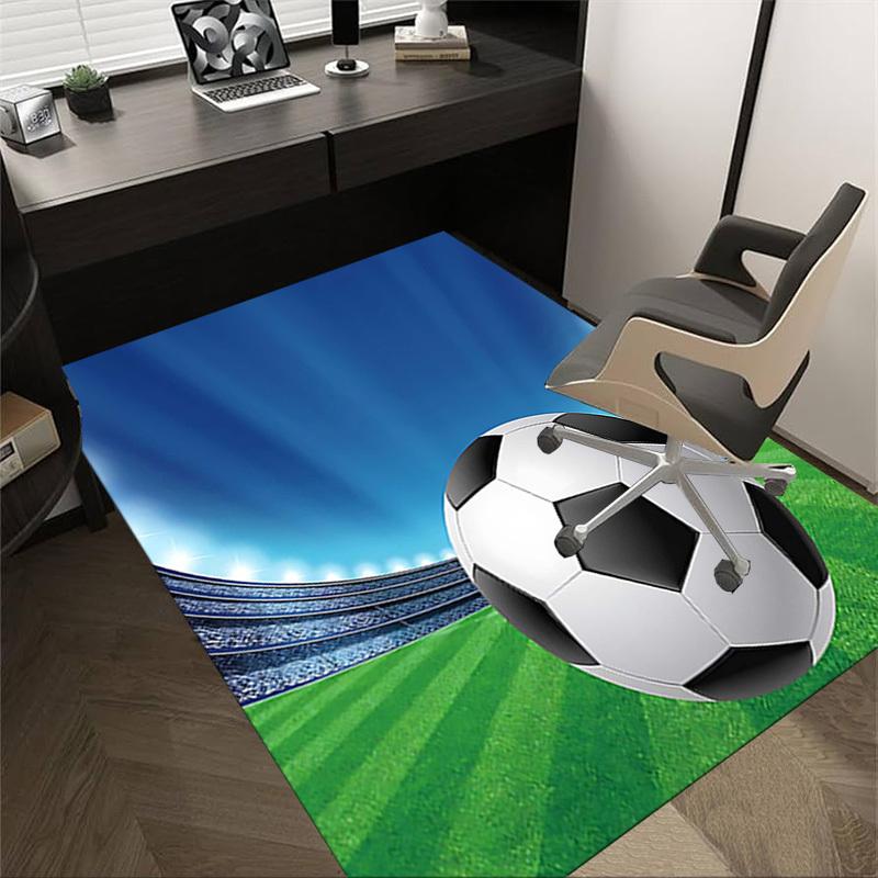 

1PC Soccer Ball Non-Slip Floor Carpet Compatible for Office&Living Room&Bedroom&Dining room - Soft & Pattern, Vibrant Colors-H0362 60cm by 90cm