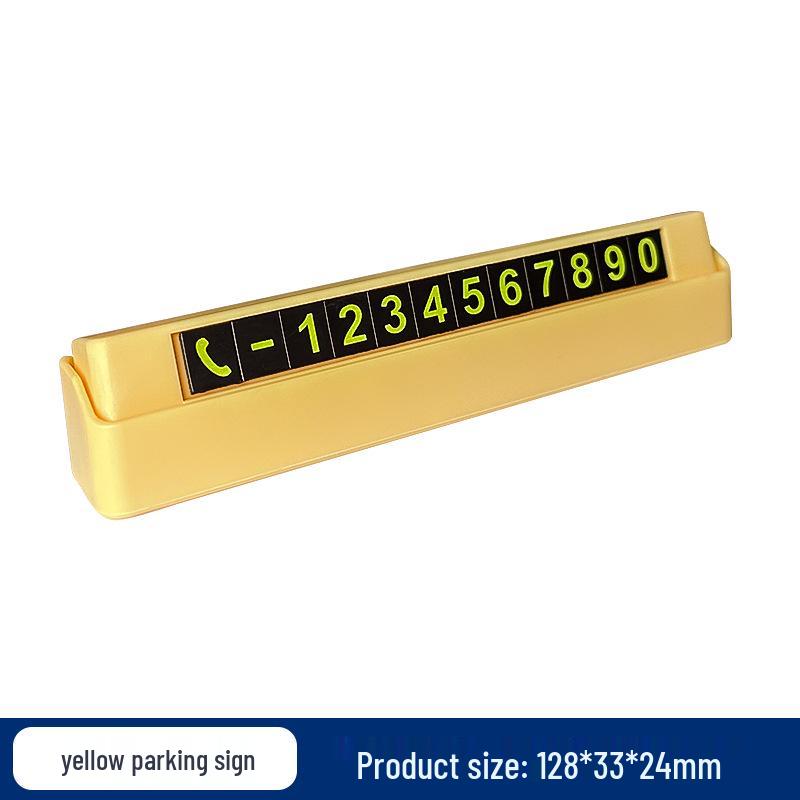 Movable Car Parking Number Plate with Hidden Design and Gift-Printed Logo