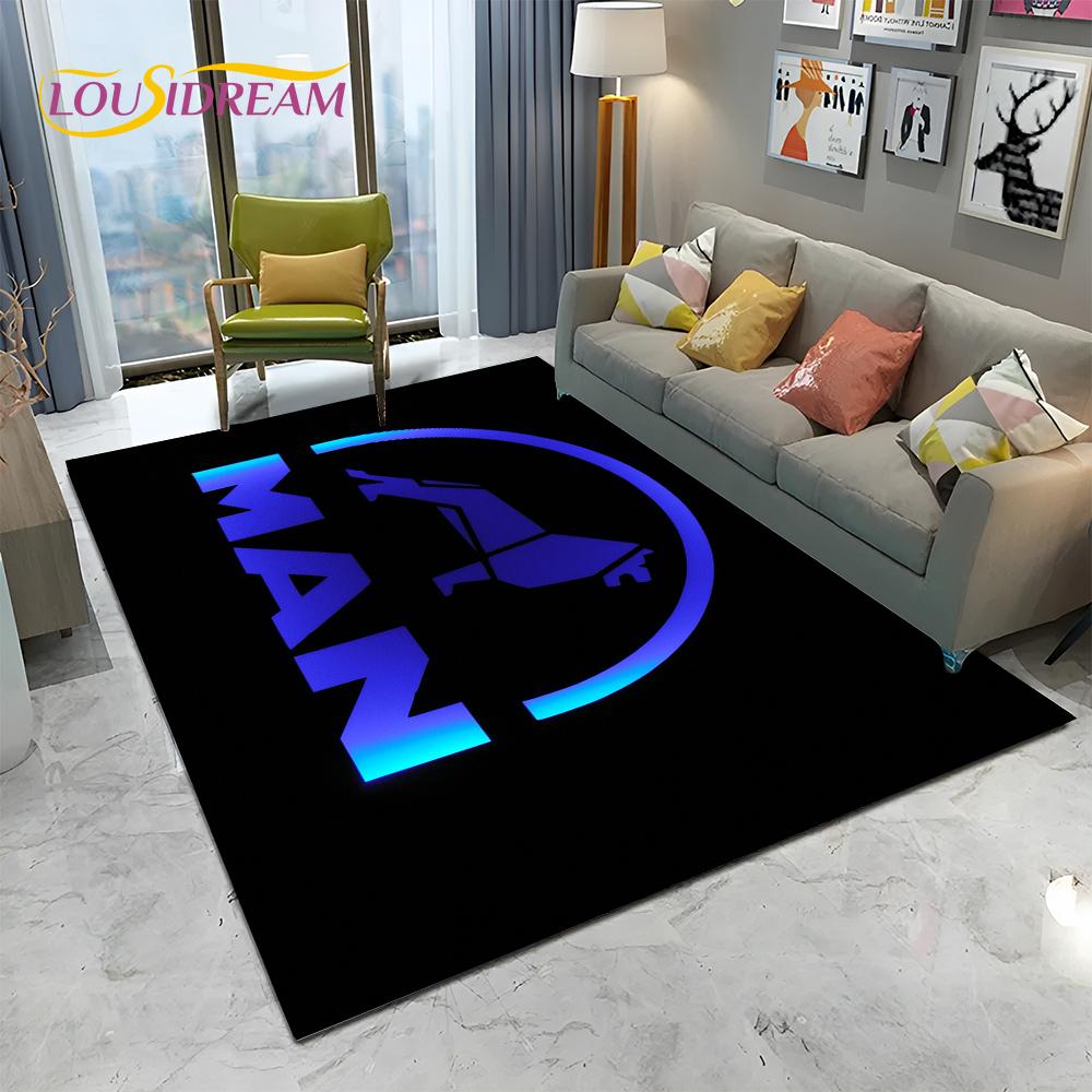Muž Kamion Logo Série 3D Tisk HD Koberec pro Domácí Obývací Pokoj Ložnici Pohovku Rohožka Dekorace, Dětský Koberec Protiskluzová Podložka