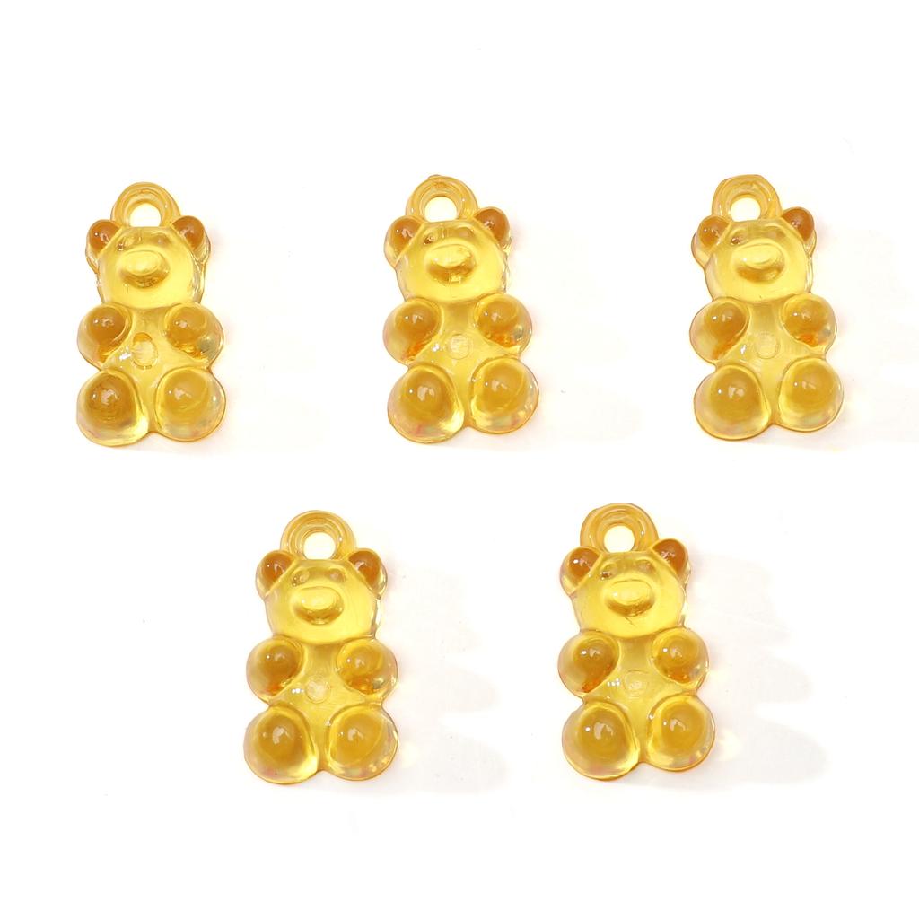 Niedliche Harz-Gummibär-Anhänger-Charms für Schmuckzubehör, DIY-Zubehör