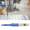 High Speed Steel Plated Blue 6.35mm Hex Shank Tap Drill Bit HSS Compound Tap (M3)