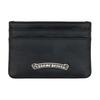 Chrome Hearts Scroll Silver Leather Card Holder Unisex Accessories Black CH-2270119