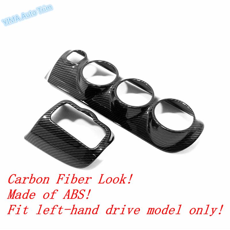 For Mercedes Benz A Class W177 A200 A220 - 2024 Carbon Fiber Look Air Condition AC Outlet Vent Dashboard Frame Cover Trim